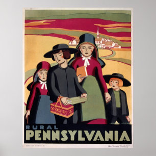 Rural Pennsylvania WPA Vintage Art Poster Print