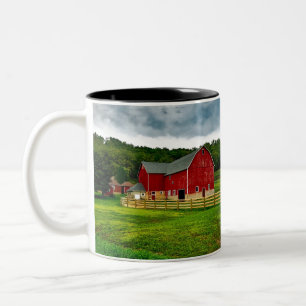 Rural Photography USA Countryside Pretty Landscape Two-Tone Coffee Mug