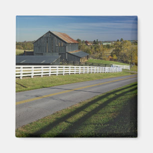 Rural road through Bluegrass region of 2 Magnet