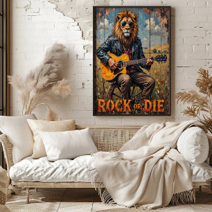 Rural Rockstar: Lion on Wheel Poster
