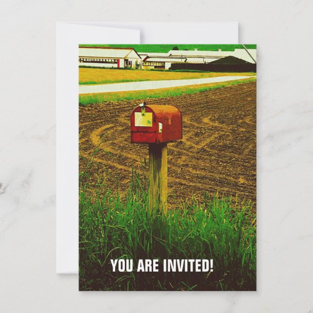 Rural Route Mailbox Invitation (Front)