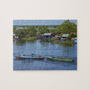 Rural scene, Tonle Sap Lake, Siem Reap, Angkor, Jigsaw Puzzle