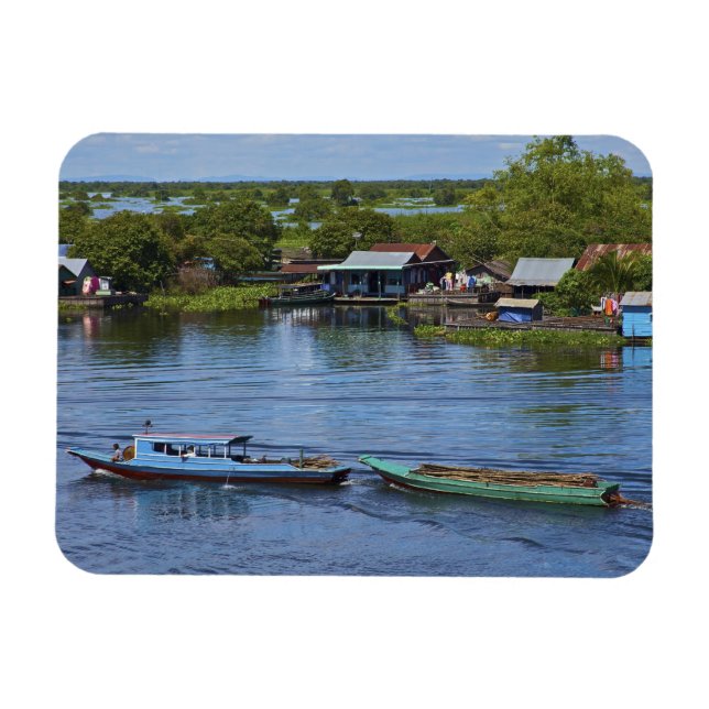 Rural scene, Tonle Sap Lake, Siem Reap, Angkor, Magnet (Horizontal)