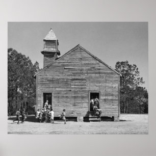 Rural Schoolhouse, 1937. Vintage Photo Poster
