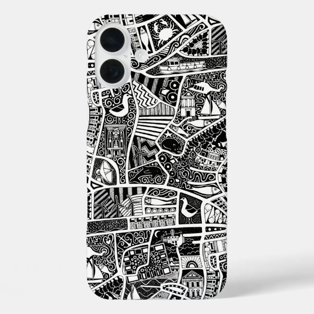 rural seaside living black Case-Mate iPhone case (Back)