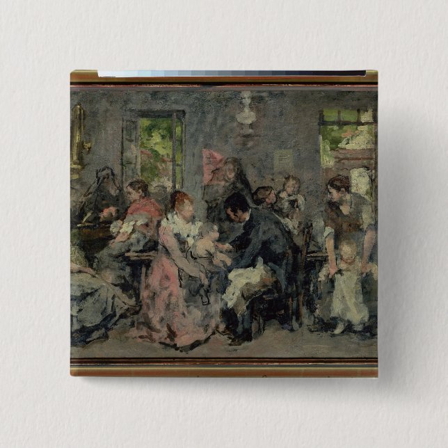 Rural Vaccination 15 Cm Square Badge (Front)