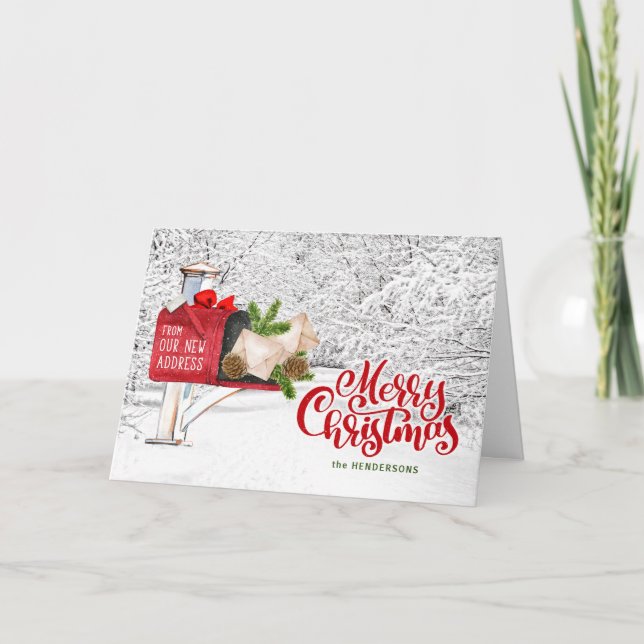 Rurual Christmas from Our New Address Holiday Card (Front)