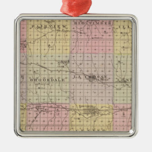 Rush County, Kansas Metal Tree Decoration