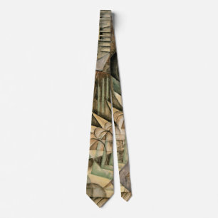 Rush Hour, New York by Max Weber, Vintage Cubism Tie