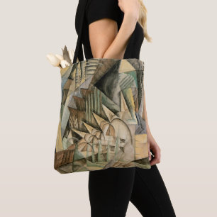 Rush Hour, New York by Max Weber, Vintage Cubism Tote Bag
