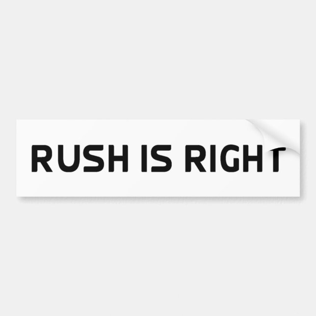 Rush Is Right Anti Obama Bumper Sticker (Front)
