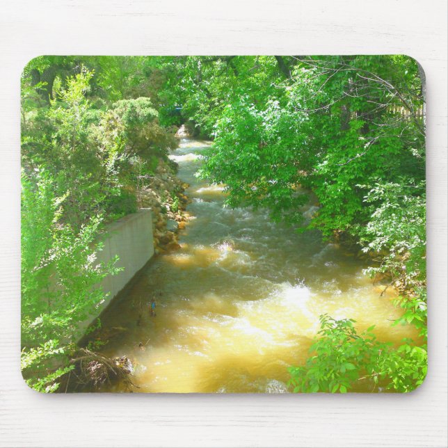 Rushing River under the Trees Mousepad (Front)