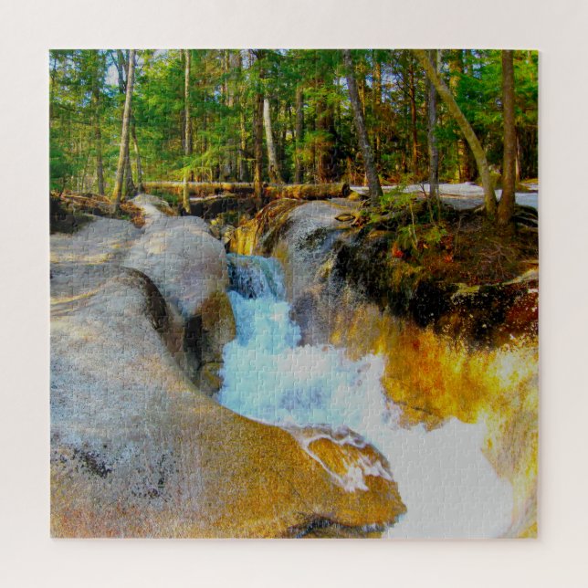 Rushing Water Gorge New Hampshire Jigsaw Puzzle (Vertical)