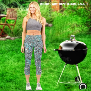 Rushing Wind  Capri Leggings
