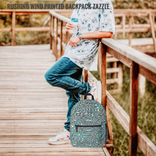 Rushing Wind  Printed Backpack