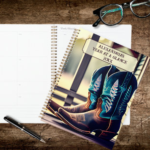 Rusic Cowboy Boots Planner