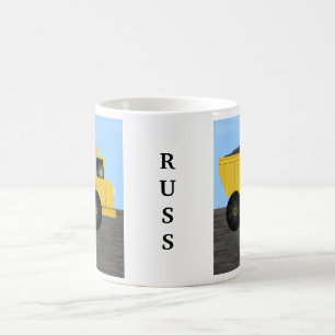 Russ Dump Truck Personalised Name Mug