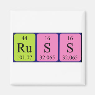 Russ periodic table name magnet