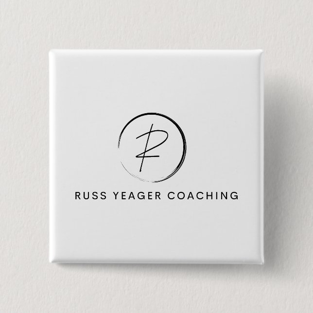 Russ Yeager Coaching Signature Logo 15 Cm Square Badge (Front)