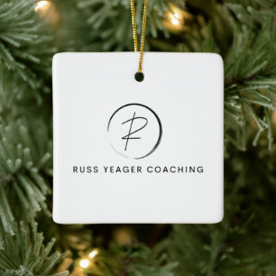 Russ Yeager Coaching Signature Logo Ceramic Ornament