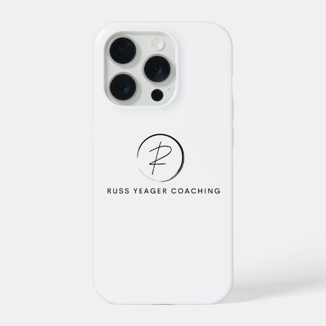 Russ Yeager Coaching Signature Logo iPhone Case (Back)