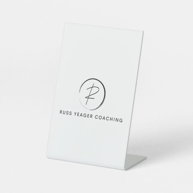 Russ Yeager Coaching Signature Logo Pedestal Sign (Front)