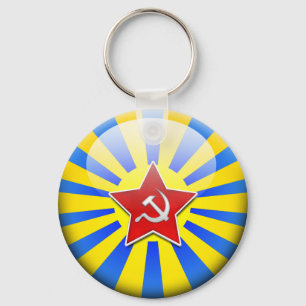 Russain Flag Air Force Key Ring