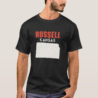 Russell Kansas USA State America Travel Kansan  T-Shirt