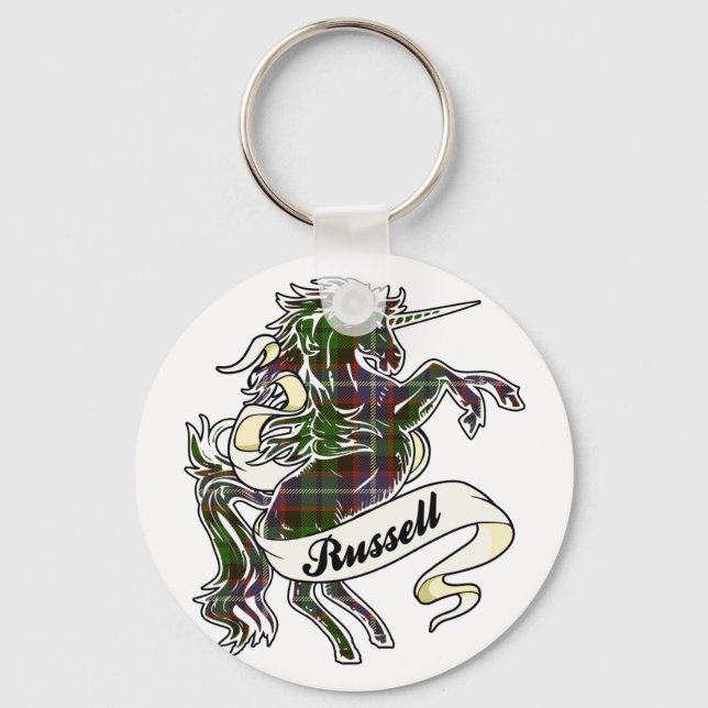 Russell Tartan Unicorn Key Ring (Front)
