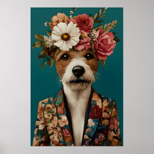 Russell Terrier In Suit Poster, Russell Terrier Poster