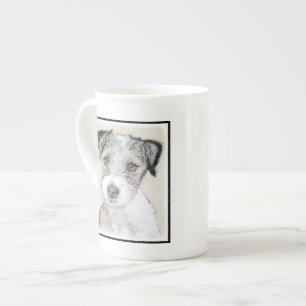 Russell Terrier Rough Painting - Original Dog Art Bone China Mug