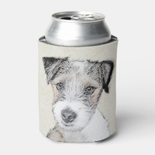 Russell Terrier Rough Painting - Original Dog Art Can Cooler