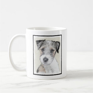 Russell Terrier Rough Painting - Original Dog Art Coffee Mug