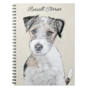 Russell Terrier Rough Painting - Original Dog Art Notebook