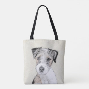 Russell Terrier Rough Painting - Original Dog Art Tote Bag