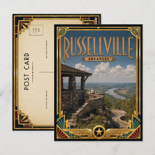 Russellville Arkansas Vintage Art Deco Golden Age Postcard