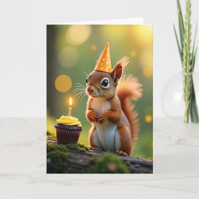 Russet Creature Birthday Card (Front)