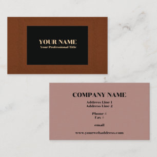 Russet Frame Black Centre Generic Adaptable Business Card