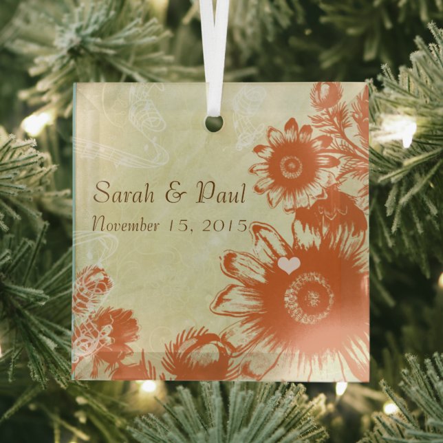 Russet Gerber Daisy Christmas Ornament (Insitu)