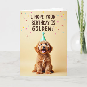 Russet Puppy Birthday Card