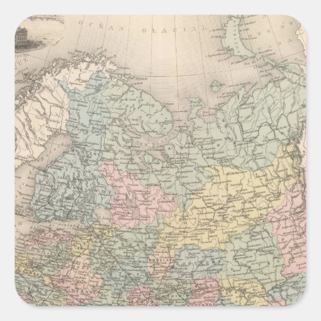 Russia 7 square sticker (Front)