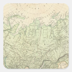 Russia and Asia Square Sticker