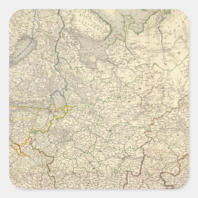 Russia and Europe 5 Square Sticker (Front)