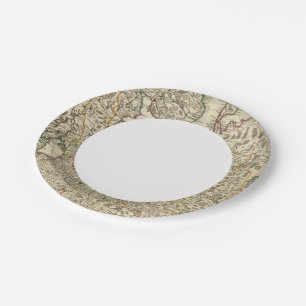 Russia and Europe Paper Plate