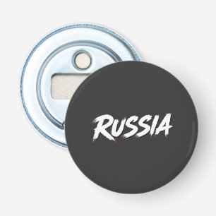 Russia Brush Flag Typography Design Bottle Opener