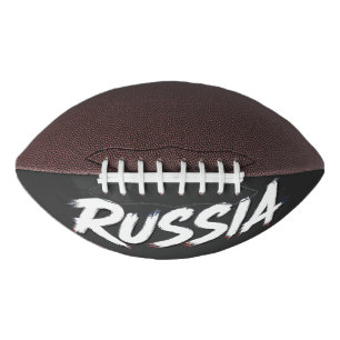 Russia Brush Flag Typography Design Football