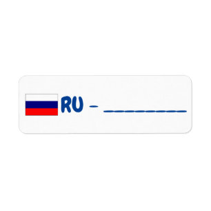 Russia by post-crossing return address label