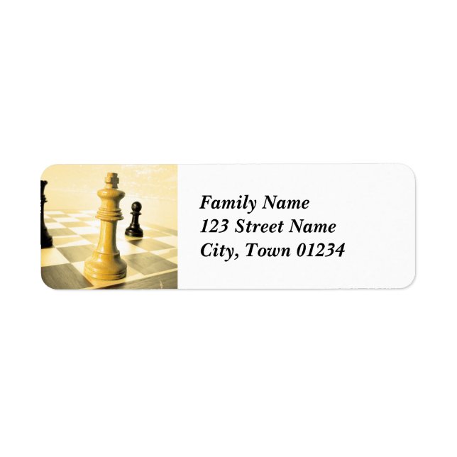 Russia Chess Return Address Label (Front)