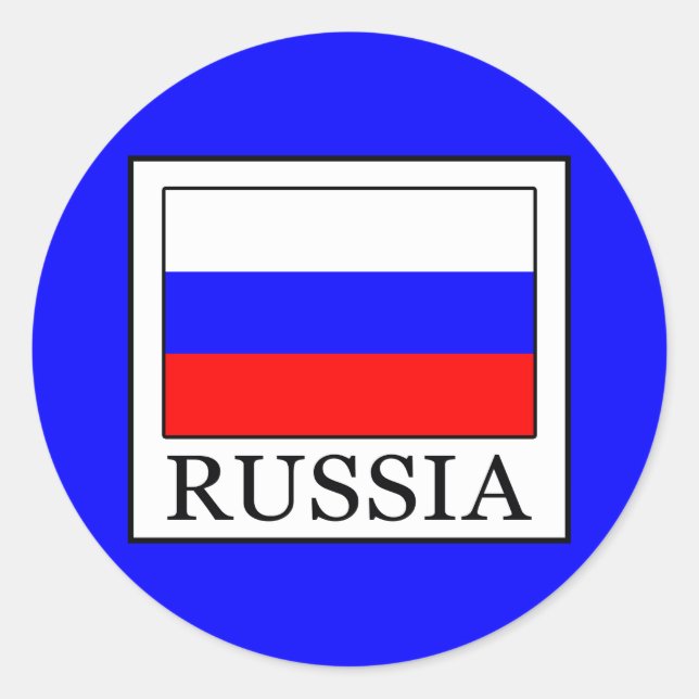 Russia Classic Round Sticker (Front)