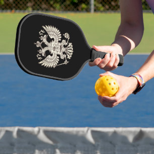Russia coat of arms - white version pickleball paddle